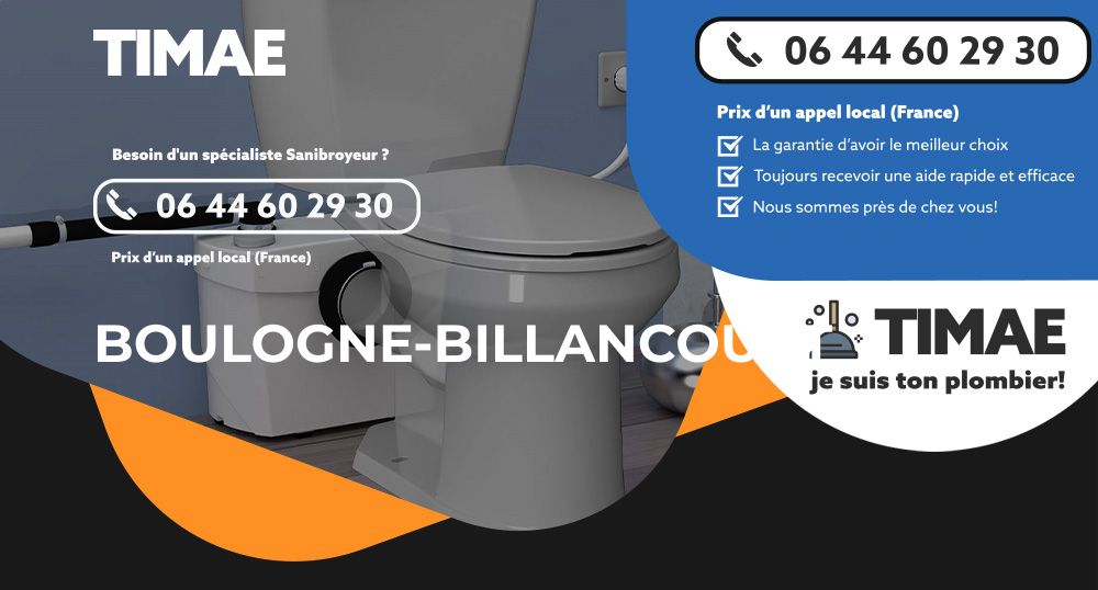 Dépannage Sanibroyeur Boulogne-Billancourt
