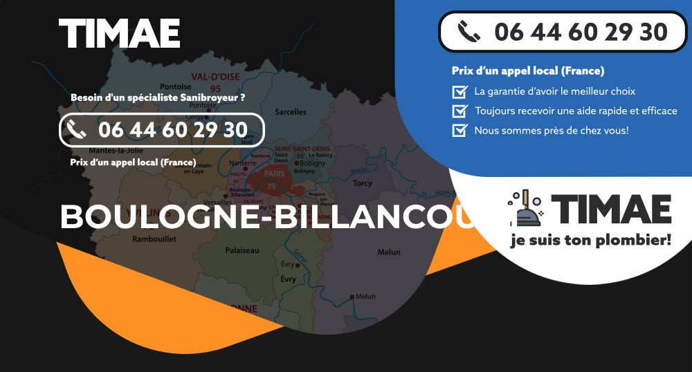 Services de reparation sanibroyeur a Boulogne-Billancourt